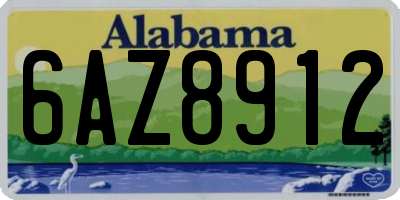AL license plate 6AZ8912