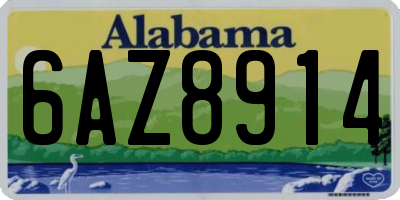 AL license plate 6AZ8914