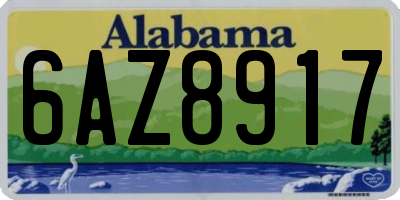 AL license plate 6AZ8917