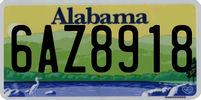 AL license plate 6AZ8918