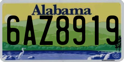 AL license plate 6AZ8919
