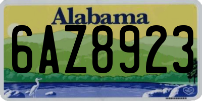 AL license plate 6AZ8923
