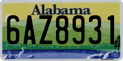 AL license plate 6AZ8931