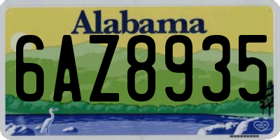 AL license plate 6AZ8935