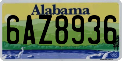 AL license plate 6AZ8936