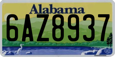 AL license plate 6AZ8937