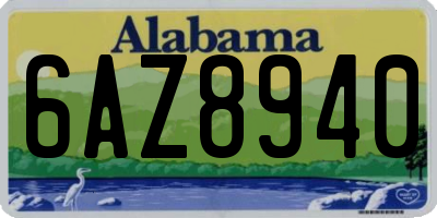 AL license plate 6AZ8940