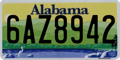 AL license plate 6AZ8942