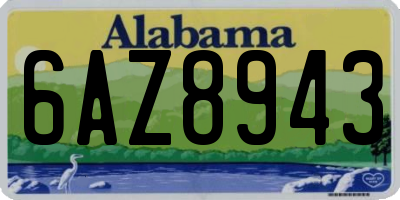 AL license plate 6AZ8943