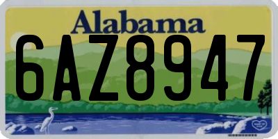 AL license plate 6AZ8947