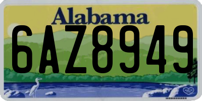 AL license plate 6AZ8949
