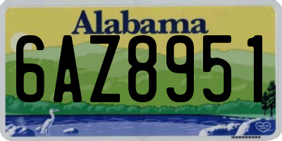 AL license plate 6AZ8951