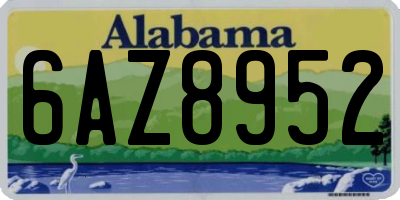 AL license plate 6AZ8952