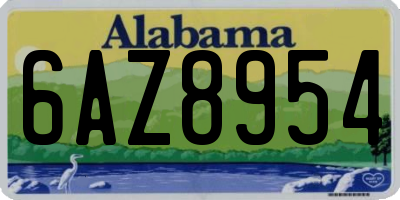 AL license plate 6AZ8954