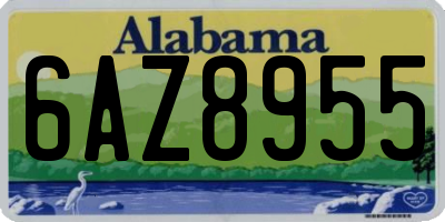 AL license plate 6AZ8955