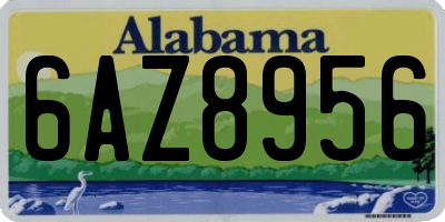 AL license plate 6AZ8956