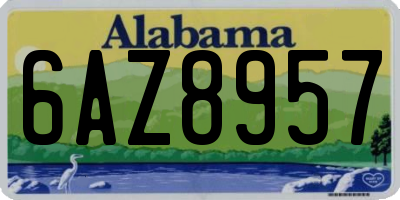 AL license plate 6AZ8957