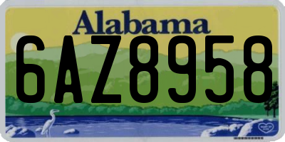 AL license plate 6AZ8958