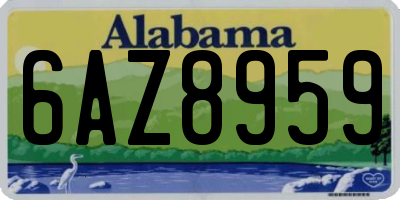 AL license plate 6AZ8959