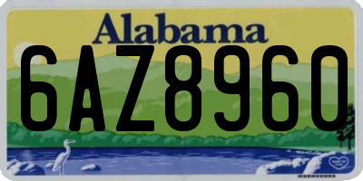AL license plate 6AZ8960