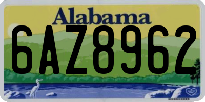 AL license plate 6AZ8962