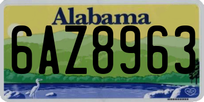 AL license plate 6AZ8963