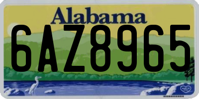 AL license plate 6AZ8965