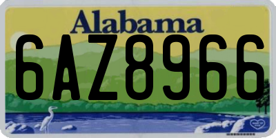 AL license plate 6AZ8966