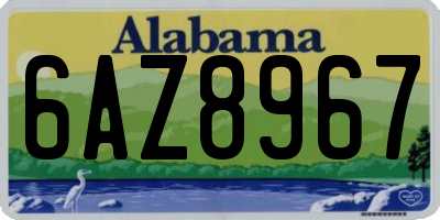 AL license plate 6AZ8967
