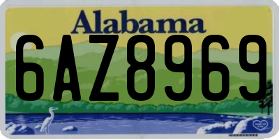 AL license plate 6AZ8969
