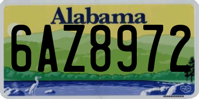AL license plate 6AZ8972