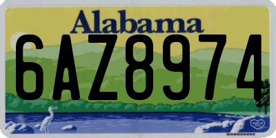 AL license plate 6AZ8974