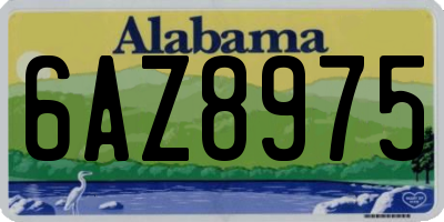 AL license plate 6AZ8975
