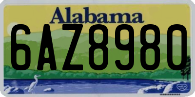 AL license plate 6AZ8980