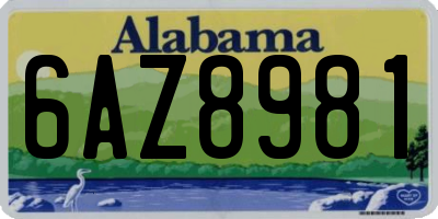 AL license plate 6AZ8981
