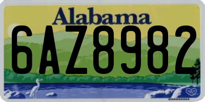 AL license plate 6AZ8982