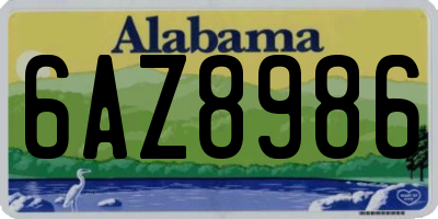 AL license plate 6AZ8986