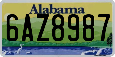 AL license plate 6AZ8987