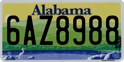 AL license plate 6AZ8988