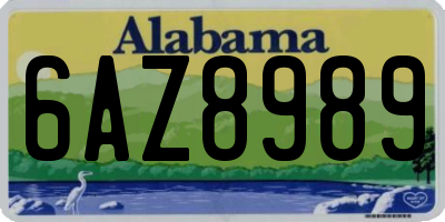 AL license plate 6AZ8989