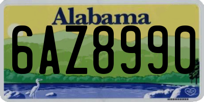 AL license plate 6AZ8990