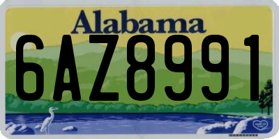 AL license plate 6AZ8991
