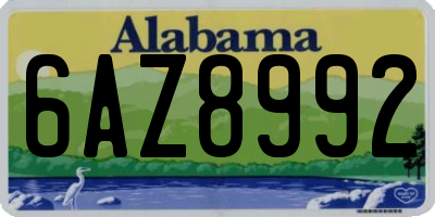 AL license plate 6AZ8992