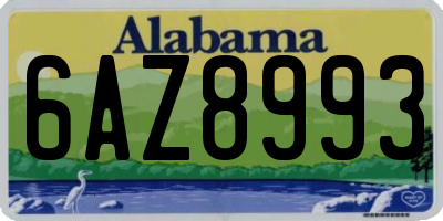 AL license plate 6AZ8993