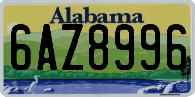 AL license plate 6AZ8996
