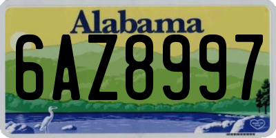 AL license plate 6AZ8997