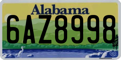 AL license plate 6AZ8998