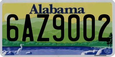 AL license plate 6AZ9002