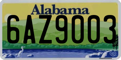 AL license plate 6AZ9003