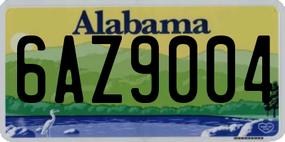AL license plate 6AZ9004